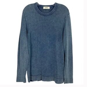 BUCK MASON Sweater Mens Small, Acid Wash Cotton Knit